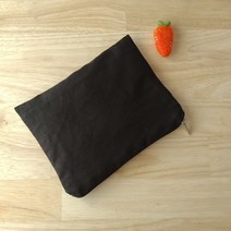 [DIY키트 패키지] 17cm 무지 지퍼 파우치 만들기 미니파우치 바느질재료, 13.블랙