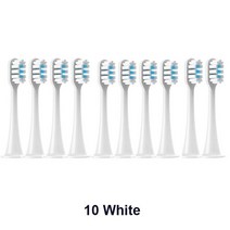 구강세정기 4/6/10Pcs xiaomi Mijia T300/T500/T700 소닉 전기 칫솔 헤드 교체 리필 노즐 4 색 방진 캡, 03 10 White