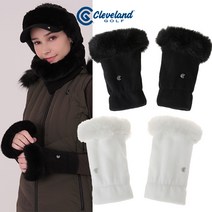 클리브랜드골프 클리브랜드골프 FUR 트리밍 여성 손등 방한 토시/손등커버/골프용품_CGKWHW203p, FREE