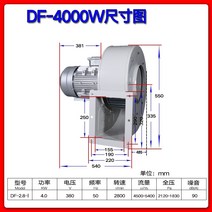 시로코팬 df-1234567891.31.62.32.5 다중 블레이드 원심 드럼 고온 팬, df-4000w 삼상 380v