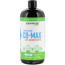 Zenwise Health 젠와이즈 헬스 액상 카프릴산 엠씨티 오일 메타볼리즘 부스터 무향 946ml, 1개