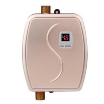 가정용전기보일러 전기 순간온수기 110v 220v 미니 벽 마운트 온도 조절기 3 초 빠른 난방 주방 욕실 샤워 돼지꼬리히터 대체 심야 전기온수기 상향식, 금, 나는 플러그