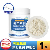 분리유청단백질 WPI 식약청인증 락토프리 유당 분리 제거 유당불내증 고함량 단백질 보충제 여성 남성 근육 프로틴 파우더 쉐이크 (+사은품 증정), 240g, 1개