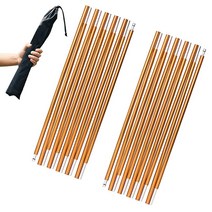 JEELAD Tent Pole Aluminium Rod Replacement Supporting Awning Poles Kit for Outdoor Camping Hiking (1, A - Gold_11.81 ft