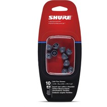 SE115 SE315 SE425 및 SE535 이어폰 용 Shure EASFX1-10M 중형 소프트 플렉스 슬리브 (10 포함 / 5 쌍)