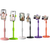 벤투로스 높이조절 2세대 6컬러 핸드폰 침대 책상 스탠드 탁상 스마트폰 자바라 거치대, 2.블랙, 1개