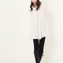 블라우스 원피스블라우스원피스 롱블라우스 라쿤블라우스 넥라인 찰랑찰랑
