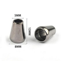 금속 코드 잠금 토글 클립 의류 로프 엔드 뚜껑 장치 10 개 가방/의류용 DIY 가방 스포츠웨어 스토퍼 10mm/13mm/16mm, 13mm long 4