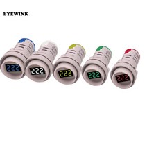 LED 전광판 모듈 간판 엘리베이터 광고구멍 크기 6-60 VDC 디지털 전압계 원형 검출기 테스터 미니 LED 표, 한개옵션1, 05 white