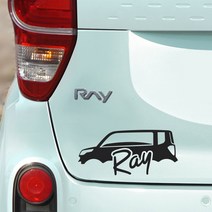 디엑셀 기아 레이 서페이스 데칼 우측용, 딥그레이