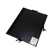 Daler-Rowney Cachett 클래식 포트폴리오 천 타이가 있는 하드 커버 14 x 18인치 블랙(471301418)