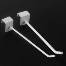행거 후크 걸이 1선 후크 (화이트) 5cm 10cm 15cm 20cm 25cm 30cm 진열대 편의점 마트 매장 진열 용, (30cm)