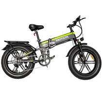 2022 DEEPOWER 1000W 접이식 전기자전거 20인치 55KM/H 17.5AH 팻바이크 mtb 산악전기자전거 -관세 포함, 블랙(관세포함)