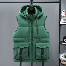 여성 남성 패딩 조끼 겨울 따뜻한 집업 자켓 패션 방풍 민소매 롱 다운 캐주얼 스타일 슬림