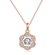 [Amazon 브랜드] 목걸이 여성 [심장 박동] 5A 지르코니아 실버 925 목걸이 춤 핑크 골드 목걸이 여성 선물