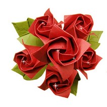 종이나라 빨강장미접기 10개입 색종이 종이접기, 랜덤혼합, 상품선택