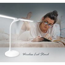 800LUX 구부러지는플렉시블 무선LED스탠드램프 선없는독서등 학습등 캠핑조명