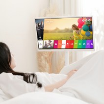 조이스트 삼탠바이미 삼성 M5 M7 LG 거치대, VESA 100*100 화이트, 이동식 받침대