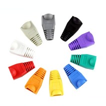 RJ45 커넥터 플매트 카펫 러그 보호 슬리브 무작위 컬러 커버 캡 CAT5E6 케이블 Usb 커넥터 노트북 Pc 케이스, [01] 20Pcs, [04] 파란