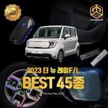 (골져스) 2023 신형 더뉴레이 페이스리프트 용품 튜닝 악세사리 모음, 20_기어 스티커 헤어라인블랙