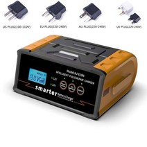 오토바이배터리 자동차 충전 자동복원기 12V24V 배터리 충전기 300W 25A 리드 산 성 건조 물에 대 한 스마트 자동 AGM 펄스 복구 오토바이, EU Plug+CHINA