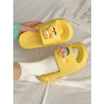 무소음슬리퍼 발망치 치즈슬리퍼, 핑크, M, 1개