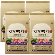건강백서 전연령 생선 건강한 관절 애견사료, 2kg, 4개
