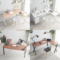 하이앤드리 티밍 1600 코너형 E0 공부방 서재 L자형 학생 기역자 ㄱ자 책상 단품, 멀바우블랙(좌측)