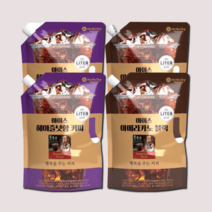 맥널티 아이스커피 블랙 1L x 2개 + 헤이즐넛 1L x 2개, 블랙+헤이즐넛