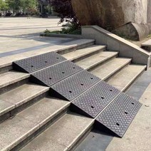 경사판 문턱 안전 발판 오토바이 휠체어 계단 경사로, 그레이 48x32x13