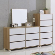 로먼 수납화장대풀세트, 화이트, 색상_화이트