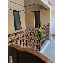 다있상 울타리 난간 담장 정원 목재 가림막 철제, 발판/브라운  높이 0.7m로 길이 2.0m