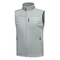 Willit 남성용 골프 조끼 경량 소프트쉘 조끼 아우터 민소매 재킷 하이킹 러닝용 캐주얼, X-Large, Large
