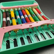 책 소독기 다용도 살균기 치과 살균 상자 랙 플라스틱 외과 오토 클레이브 카세트 파일 버어 소독 인 스트, 01 10 Holes-Blue