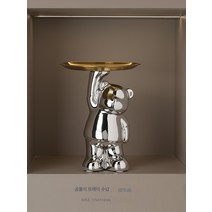 가벼운 럭셔리 폭력 곰 술장 인테리어 소품 고급 거실 TV장 현관 홈세트 선물, 곰 보관함