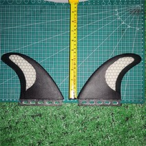 서핑보드 서핑 방향타 보드 꼬리 지느러미 2 개 전면 유리 섬유 롱 측면 BiLong FUT 두 핀, 검정