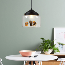 Market203 애니멀 미니어쳐 샹들리에 조명, 블랙B타입(동물랜덤)