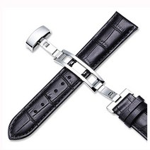 버튼형 가죽시계줄 시계밴드 가죽+스틸밴드 편한착용 _ 267599EA, 라이트브라운_18mm