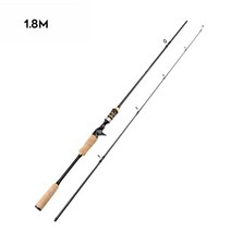뜨거운 낚싯대 m 톤 직선곡선 핸들 경량 낚싯대 탄소 섬유 초고감도 캐스팅 낚싯대, 곡선 핸들, 1.8m