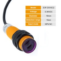 iot스위치 E3F-DS30C4 근접 스위치 광전 센서 NPN PNP DC5-36V 30cm 감지 범위 조정 E3F-DS30P1/P2/C2/Y1, [09] E3F-DS10 C2, 09 E3F-DS10 C2
