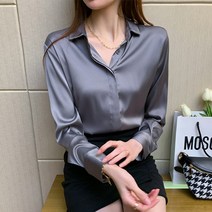 실크 루즈 핏 고급 블라우스 250