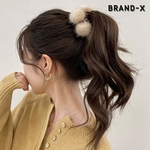 [브랜드엑스] 밍크 똥머리 포니테일 만두핀