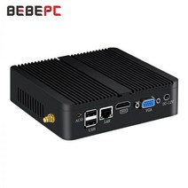 BEBEPC-인텔 코어 i3 5005U 4010Y i5 4200U 5200U 미니 PC DDR3L 윈도우즈 10 HD 8 * USB 와이파이 셀러론 2955U CPU 팬리스 컴퓨, 4G RAM 64G SSD WiFi, Celeron 2955U