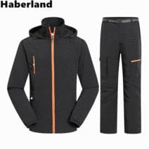 Haberland 봄아우터 속건 바다낚시복 오버핏자켓 카고바지 트레이닝세트, 코트-카키