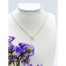 [K14 YG 모이사나이트 1캐럿 목걸이] 모이사나이트 1캐럿(6.50mm) 6발 세팅 목걸이 (탄생석 가능)