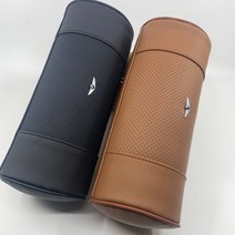 KINGS 천연 소가죽 메모리폼 헤드레스트 목쿠션, 브라운