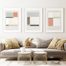 유홍아트 웜그레이 미니멀리즘 모던아트 그림 액자 3호(27x19cm) (5511817), 1번/캔버스액자(옆면연장)