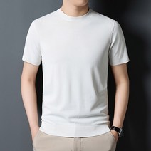 Luspirez 남성 반팔 기본 라운드 니트티