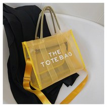 PVC가방 투명가방 심플하고 투명한 PVC 문자 원 숄더 크로스 바디 여성 핸드백 신제품