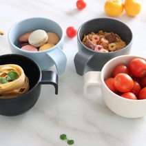 다이어트밥그릇 소식좌 소식 다이어트 뚜껑있는 밥 공기 그릇, 그레이